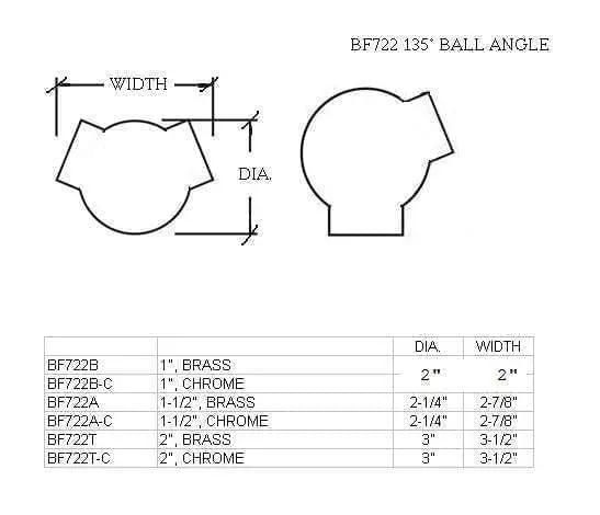 135° Ball Elbow for 1" Tubing Ball Fittings, Components for 1" Od TubingTrade Diversified