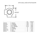 Ball Side Outlet Elbow for 1" Tubing - Trade Diversified