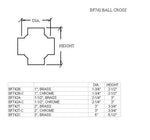 Ball Cross for 1" Tubing - Trade Diversified