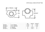 135° Ball Side Outlet Tee for 1-1/2" Tubing Ball Fittings, Components for 1-1/2" Od Tubing OilRubbedBronzeFinish-PleaseCall Trade Diversified