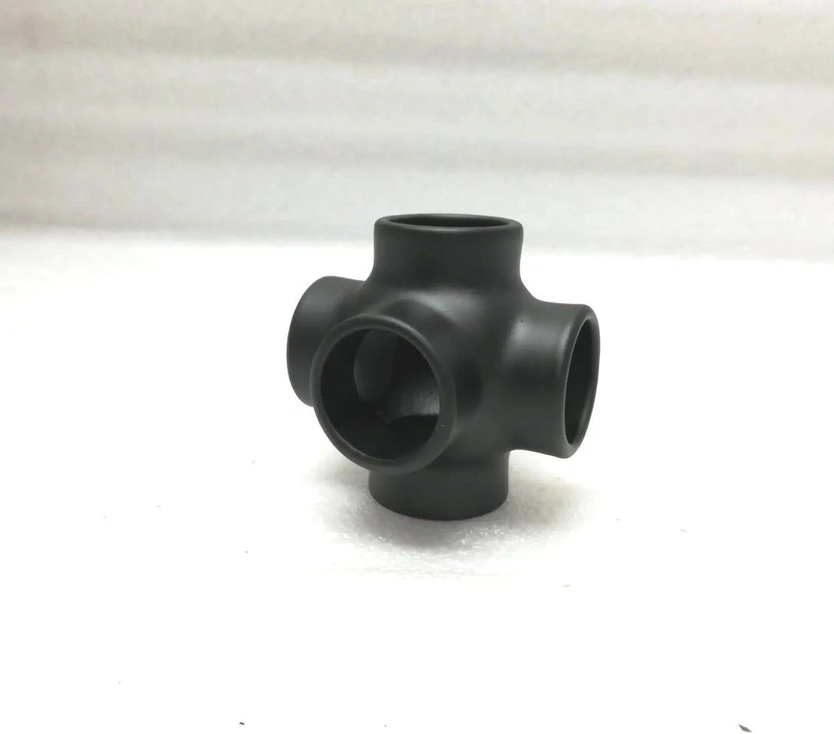 Ball Side Outlet Cross for 1" Tubing Ball Fittings, Components for 1" Od Tubing MatteBlackPowderCoatedFinish Trade Diversified