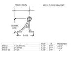 Floor-Mount Bracket for 2" Tubing - Trade Diversified