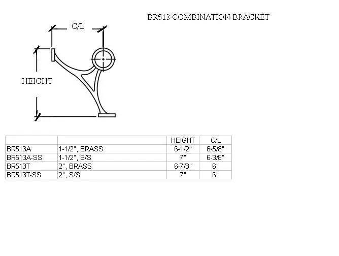 Combination Bracket for 2" Diameter Tubing - Trade Diversified