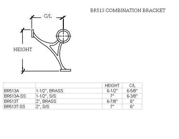 Combination Bracket for 1-1/2" Diameter Tubing - Trade Diversified