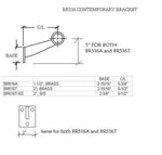 Contemporary Bracket for 2" Tubing Brackets, Components for 2" Od TubingTrade Diversified