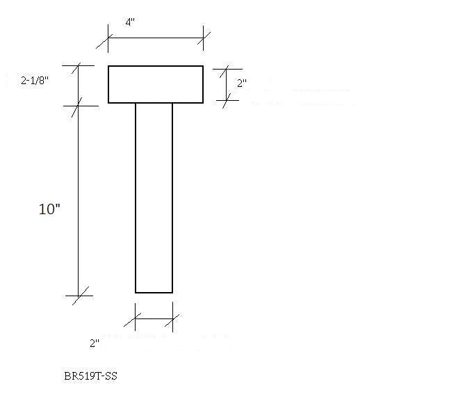 Contemporary Post Bracket for 2" Tubing - Trade Diversified