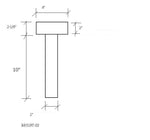 Contemporary Post Bracket for 2" Tubing - Trade Diversified