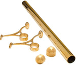 4 FT Polished Brass Bar Foot Rail Kit - Trade Diversified