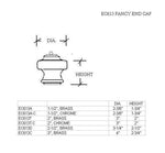 Fancy End Cap for 1-1/2" Tubing - Trade Diversified