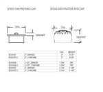 Decorative End Cap for 2" Tubing - Trade Diversified