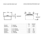 Decorative End Cap for 1-1/2" Tubing - Trade Diversified