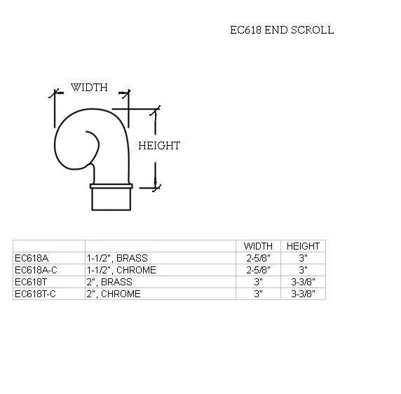 End Scroll for 2" Tubing - Trade Diversified