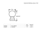 External Ball Top for 2" Tubing - Trade Diversified