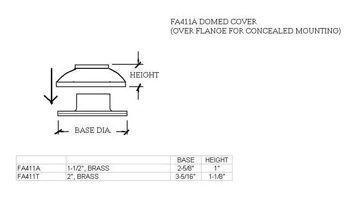 Domed Cover Flange for 2" Tubing - Trade Diversified