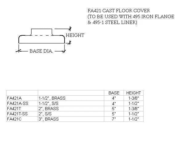 Cast Floor Cover for 1-1/2" Tubing - Trade Diversified