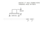 1" Tall Flange for 1" OD Tubing FLANGES AND ANCHORS, COMPONENTS FOR 1" OD TUBING, DRAPERY HARDWARETrade Diversified