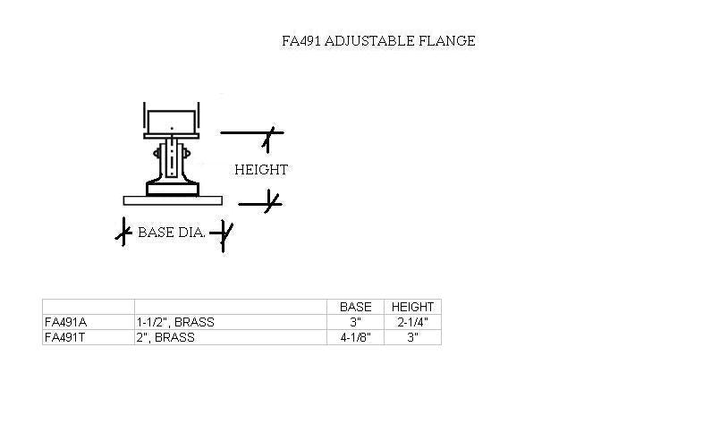 Adjustable Flange for 2" Tubing - Trade Diversified