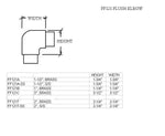 Flush Elbow for 1" Diameter Tubing - Trade Diversified