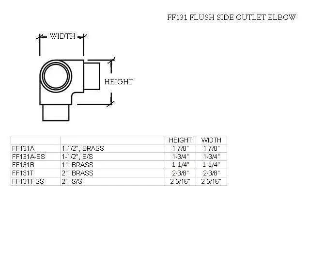 Flush Side Outlet Elbow for 1" Tubing - Trade Diversified
