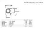 Flush Side Outlet Elbow for 2" Tubing - Trade Diversified