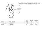 Flush 135° Side Outlet Elbow for 1-1/2" Tubing - Trade Diversified