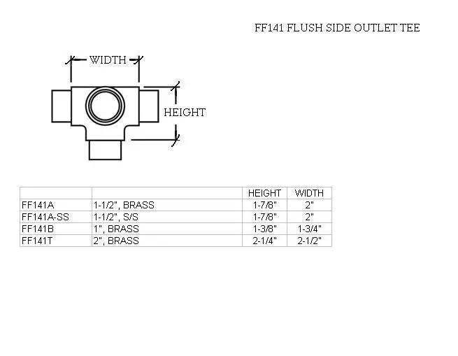 Flush Side Outlet Tee for 2" Tubing - Trade Diversified