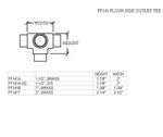 Flush Side Outlet Tee for 1-1/2" Tubing - Trade Diversified