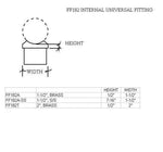 Stainless Steel Internal Universal Fitting for 2" Tubing with .049 Wall - Trade Diversified