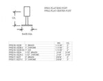 Flat End Post For 2" Tubing - Trade Diversified