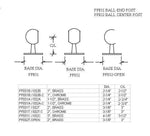 Ball End Post For 2" Tubing - Trade Diversified