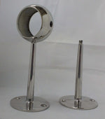 Stainless Steel 6-1/2" H Round Center Post with 5" Back support - Trade Diversified