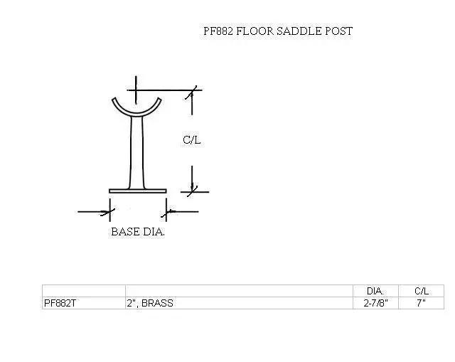 Floor Saddle Post For 2" Tubing - Trade Diversified