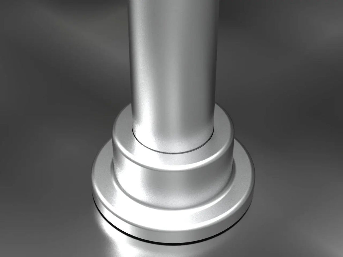 Flange Cover in Brushed Stainless Steel Finish - One for each post - Trade Diversified