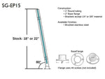 Glass Partition with 10-Degree Slant Posts - Trade Diversified