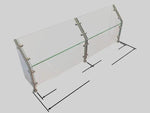 Sneeze Guard Glass Partition Posts - Trade Diversified