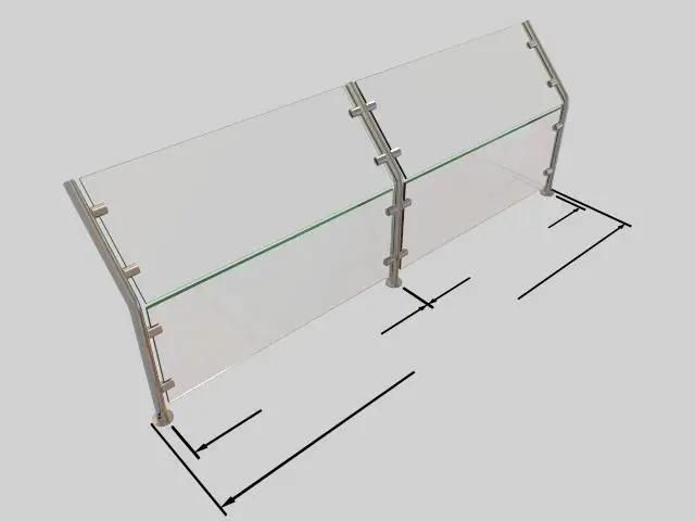 Sneeze Guard Glass Partition Posts - Trade Diversified