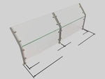 Sneeze Guard Glass Partition Posts - Trade Diversified