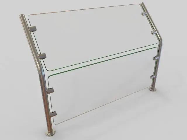 Sneeze Guard Glass Partition Posts - Trade Diversified