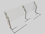 Sneeze Guard Glass Partition Posts - Trade Diversified