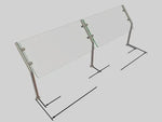 Sneeze Guard Glass Partition Posts - Trade Diversified