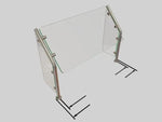 Sneeze Guard Glass Partition Posts - Trade Diversified