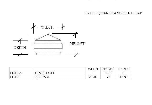 Square Fancy End Cap For 1-1/2" Square Tubing - Trade Diversified