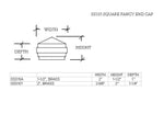 Square Fancy End Cap For 1-1/2" Square Tubing - Trade Diversified