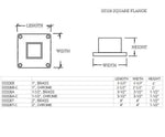 Square Flange For 1-1/2" Square Tubing - Trade Diversified