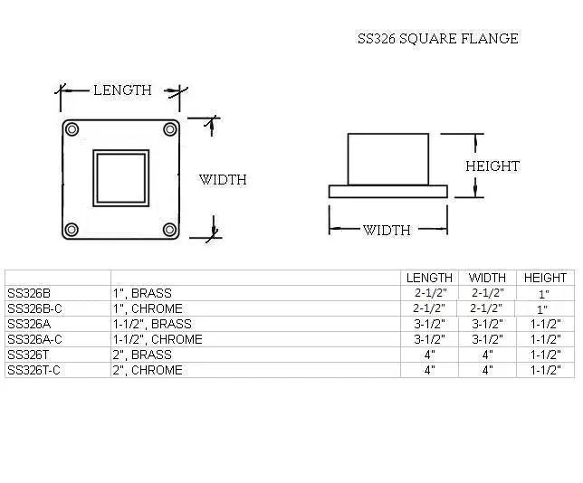 Square Flange For 2" Square Tubing - Trade Diversified