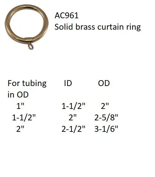 Curtain Ring for 1" Tubing Components for 1" Od Tubing, Drapery HardwareTrade Diversified