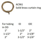 Curtain Ring for 1-1/2" Tubing Components for 1-1/2" Od Tubing, Drapery HardwareTrade Diversified