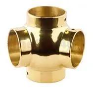 135° Ball Side Outlet Tee for 2" Tubing Ball Fittings, Components for 1-1/2" Od Tubing PolishedBrass Trade Diversified