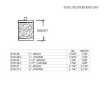 Filigree End Cap for 1" Tubing - Trade Diversified