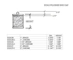 Filigree End Cap for 1-1/2" Tubing - Trade Diversified